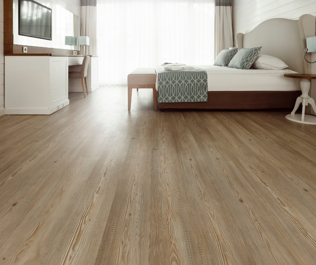 Bedroom with Prefinished Hardwood Flooring